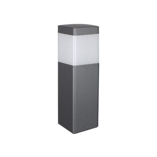 Lampioncino da giardino h35cm moderno ip65 grigio scuro squadrato