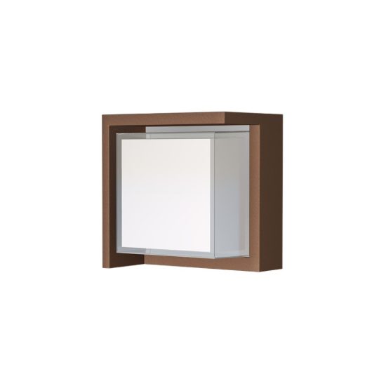 Applique da esterno moderna corten led 15w cct 2700k 4000k ip65