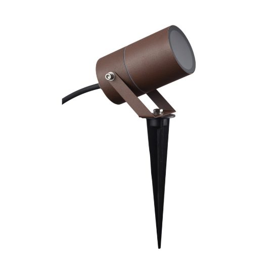 Faretto con picchetto da esterno giardino moderno corten ip65 orientabile