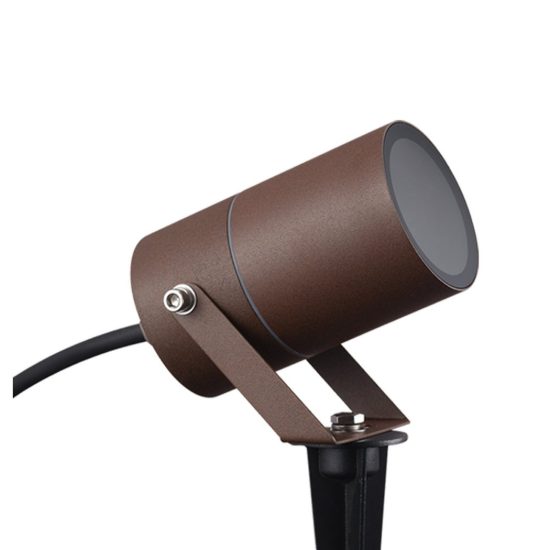 Faretto con picchetto da esterno giardino moderno corten ip65 orientabile