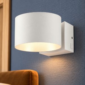 Applique per salotto led 10w cct 2700k 6000k con telecomando orientabile moderna bianca
