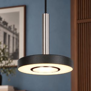 Lampada a sospensione led 8w cct 2300k 3000k 4000k per sala da pranzo orientabile nera nichel opaco