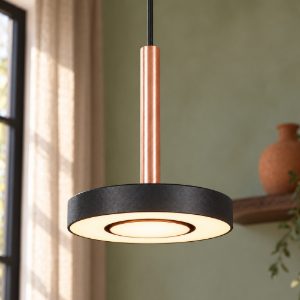 Lampada a sospensione led 8w cct 2300k 3000k 4000k per sala da pranzo orientabile nera caffe