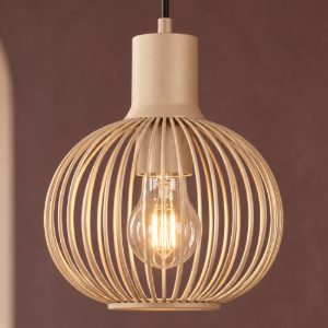 Lampadario a sospensione piccolo per sala da pranzo moderno sabbia a gabbia