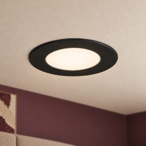 Faretto da incasso per cartongesso led 3,5w cct 2700k 4000k ip65 rotondo nero