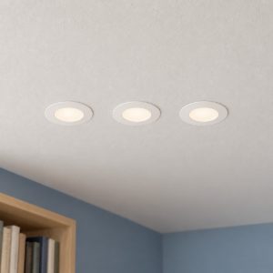 Set 3 faretti da incasso per cartongesso led 3x3,5w cct 2700k 4000k ip65 rotondi bianchi