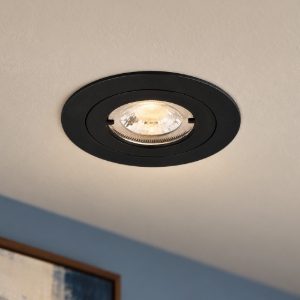 Faretto da incasso per cartongesso led 6,5w 3000k ip65 rotondo nero