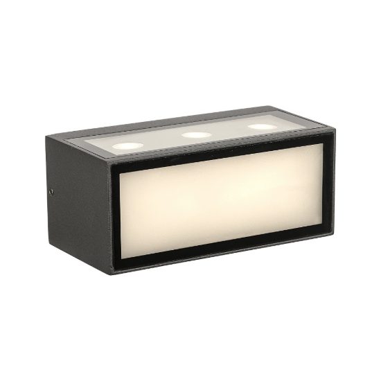 Applique per esterno led 10.5w 3000k ip65 moderna grigio scuro