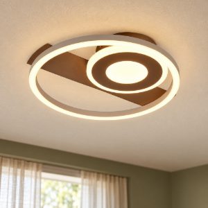 Plafoniera led 22w 3000k moderna caffe con elementi fluttuanti