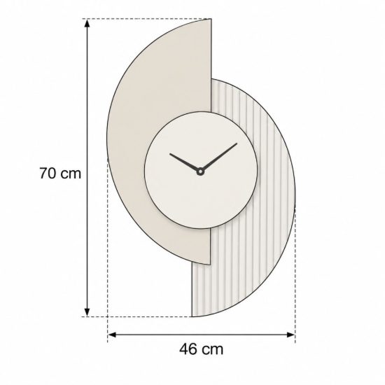 Orologio a parete design moderno carta da parati e resina per cucina