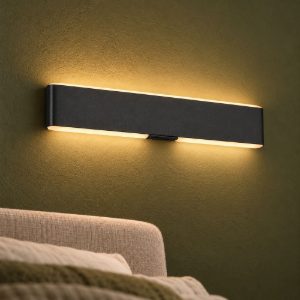 Applique per soggiorno ricaricabile magnetica led 3w cct 2700k 6500k con telecomando bi-emissione nera