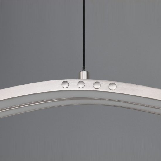 Lampadario per salotto led 46w cct 2700k 6500k con telecomando motorizzato nichel opaco con diffusori apribili