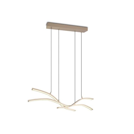 Lampadario per soggiorno led 46w cct 2700k 6500k con telecomando motorizzato tortora con diffusori apribili