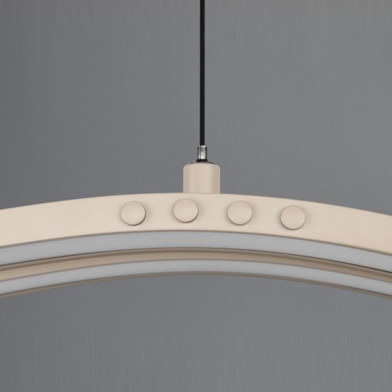 Lampadario per soggiorno led 46w cct 2700k 6500k con telecomando motorizzato tortora con diffusori apribili