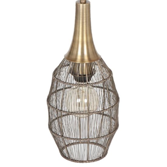 Lampadario a sospensione per salotto nero con diffusore alto in rete metallica ottone invecchiato
