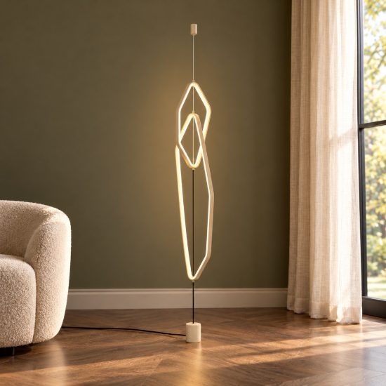 Piantana led 29w 2000k 4000k dim to warm per soggiorno con lampada da appendere beige caldo