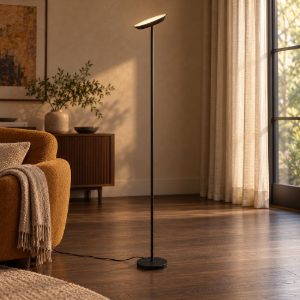 Piantana led 17w cct 2700k 4000k 6500k touch per soggiorno moderna nera con testa inclinabile