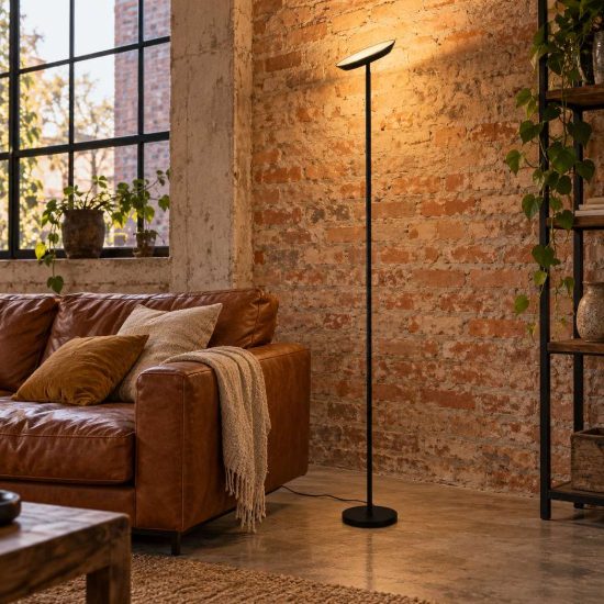 Piantana led 17w cct 2700k 4000k 6500k touch per soggiorno moderna nera con testa inclinabile
