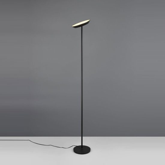 Piantana led 17w cct 2700k 4000k 6500k touch per soggiorno moderna nera con testa inclinabile