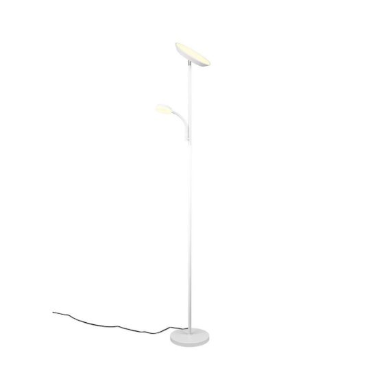 Piantana led 21,5w cct 2700k 4000k 6500k touch per soggiorno moderna bianca con lampada da lettura