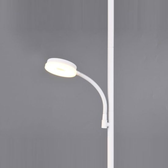 Piantana led 21,5w cct 2700k 4000k 6500k touch per soggiorno moderna bianca con lampada da lettura