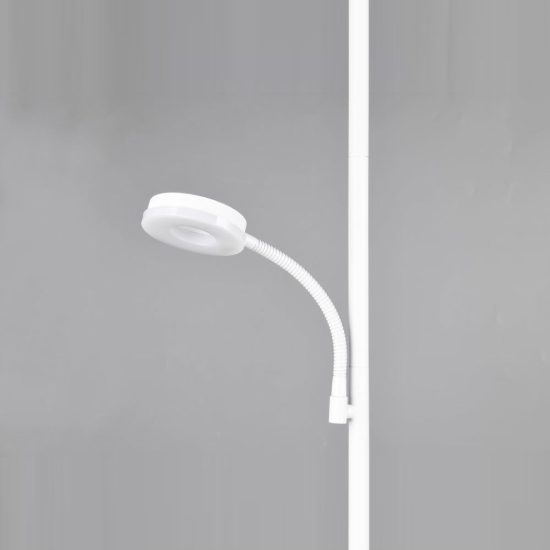 Piantana led 21,5w cct 2700k 4000k 6500k touch per soggiorno moderna bianca con lampada da lettura