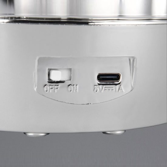 Lampada da tavolo led 0,8w rgb a batterie per cameretta a forma di conchiglia cromo
