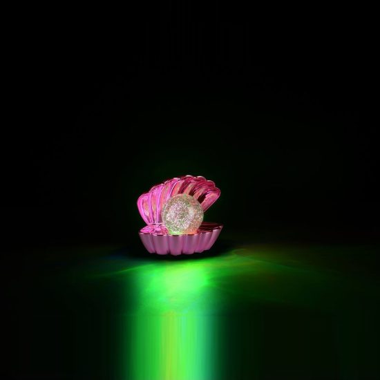Lampada da tavolo led 0,8w rgb a batterie per cameretta a forma di conchiglia rosa