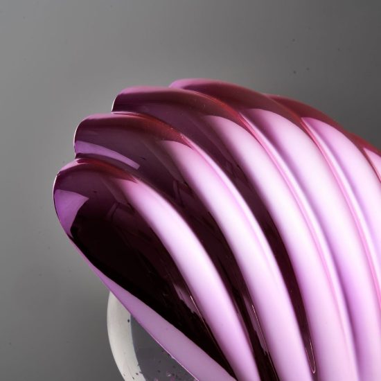 Lampada da tavolo led 0,8w rgb a batterie per cameretta a forma di conchiglia rosa