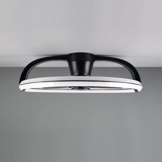 Ventilatore da soffitto con luce led 37w cct 2700k 6500k rgb con telecomando nero
