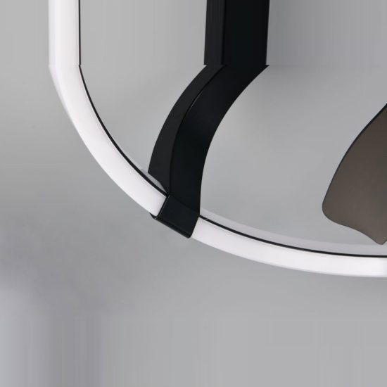 Ventilatore da soffitto con luce led 37w cct 2700k 6500k rgb con telecomando nero