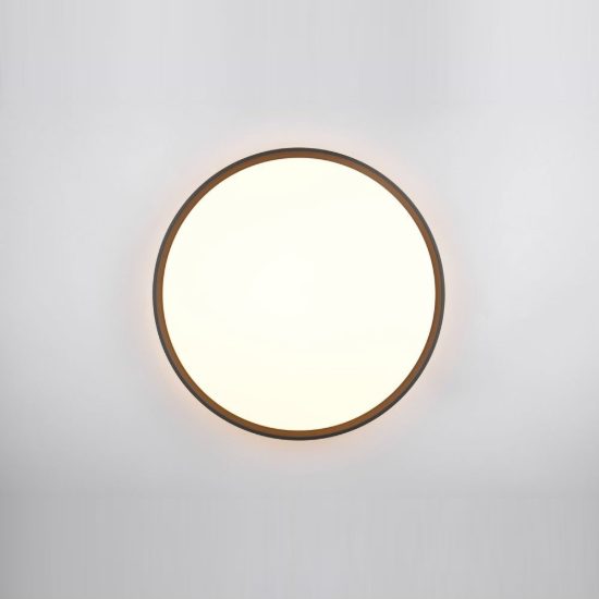 Plafoniera led 33w cct 2700k 6500k con telecomando rotonda nera retroilluminata effetto cristallo