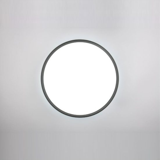 Plafoniera led 33w cct 2700k 6500k con telecomando rotonda nera retroilluminata effetto cristallo