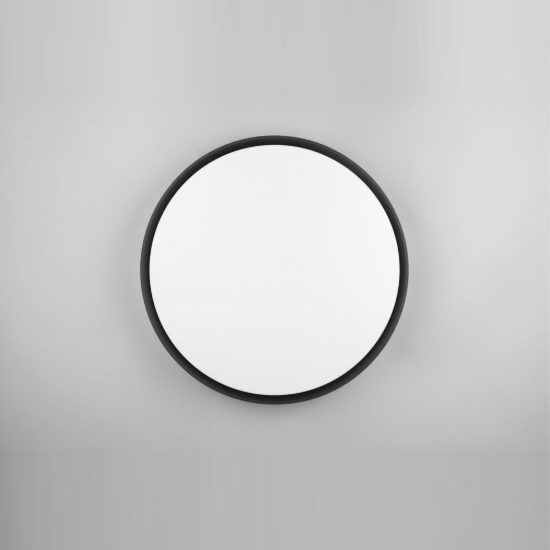 Plafoniera led 33w cct 2700k 6500k con telecomando rotonda nera retroilluminata effetto cristallo