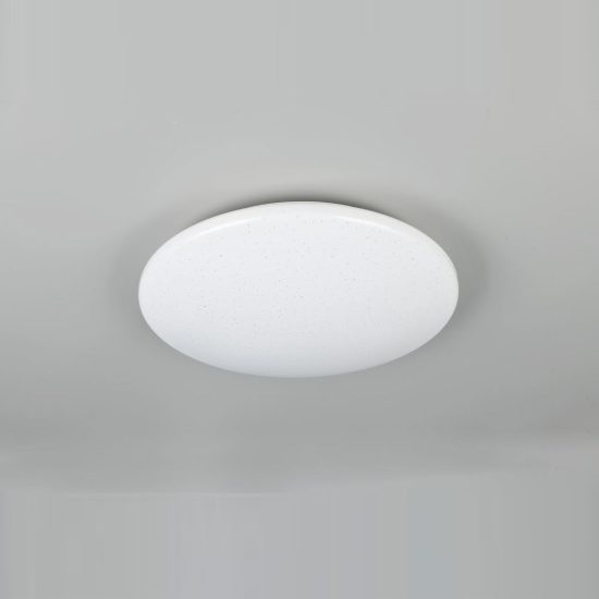 Plafoniera led 15w 3000k con sensore di movimento ip44 per bagno bianca effetto cielo stellato