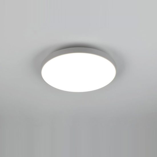 Plafoniera led 18w 4000k ip44 moderna rotonda titanio con fissaggio rapido confezione 10 pezzi