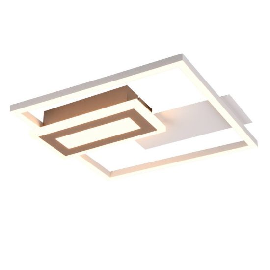 Plafoniera led 22w 3000k caffe a forme geometriche luminose