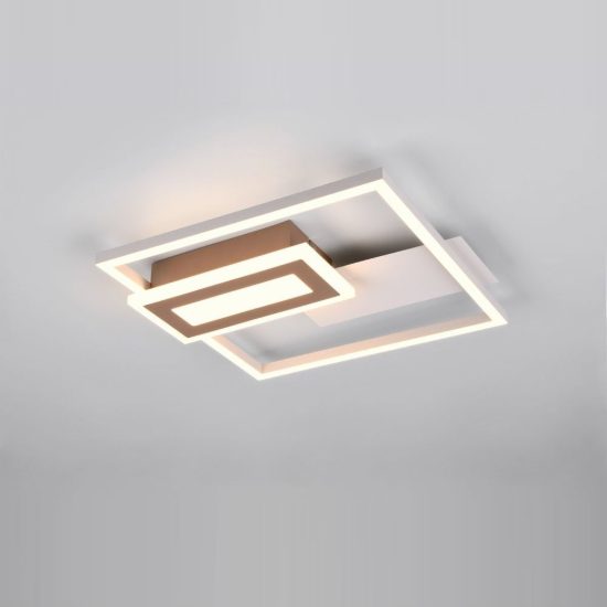 Plafoniera led 22w 3000k caffe a forme geometriche luminose
