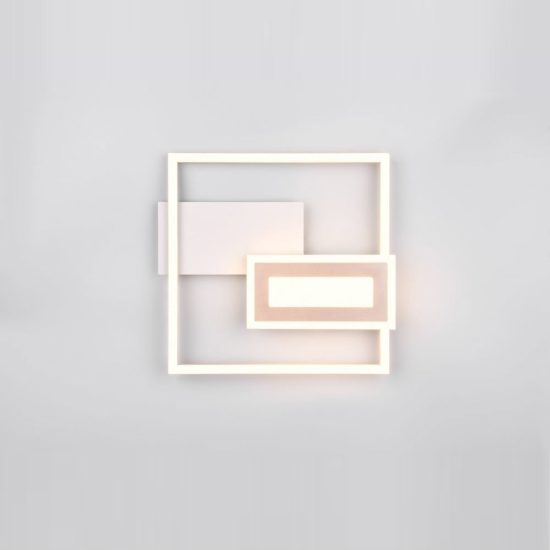 Plafoniera led 22w 3000k caffe a forme geometriche luminose