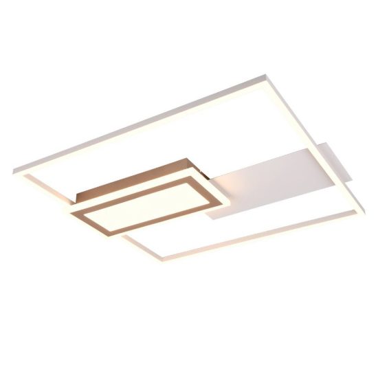 Plafoniera led 32w cct 2700k 6500k con telecomando caffe a forme geometriche luminose