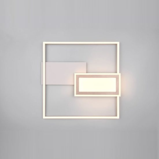 Plafoniera led 32w cct 2700k 6500k con telecomando caffe a forme geometriche luminose