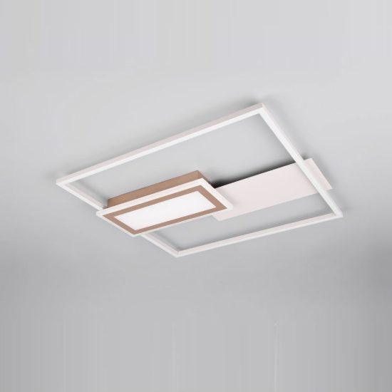 Plafoniera led 32w cct 2700k 6500k con telecomando caffe a forme geometriche luminose