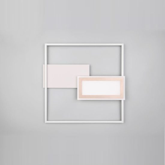 Plafoniera led 32w cct 2700k 6500k con telecomando caffe a forme geometriche luminose