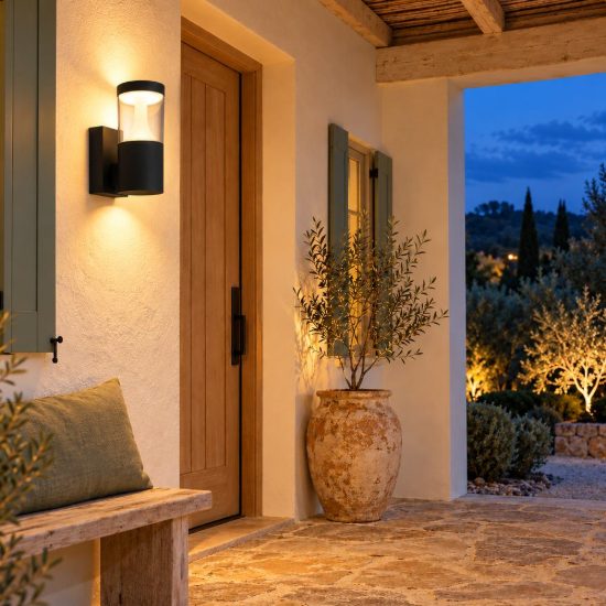 Applique da esterno led 13w cct 2200k 3000k 4000k ip65 moderna antracite