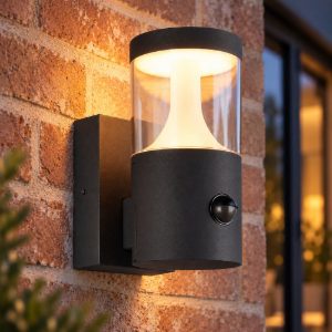 Applique da esterno led 13w cct 2200k 3000k 4000k con sensore di movimento ip54 moderna antracite