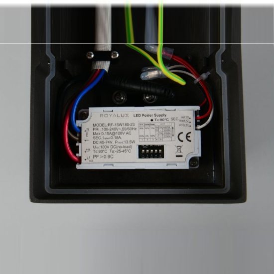 Applique da esterno led 13w cct 2200k 3000k 4000k con sensore di movimento ip54 moderna antracite