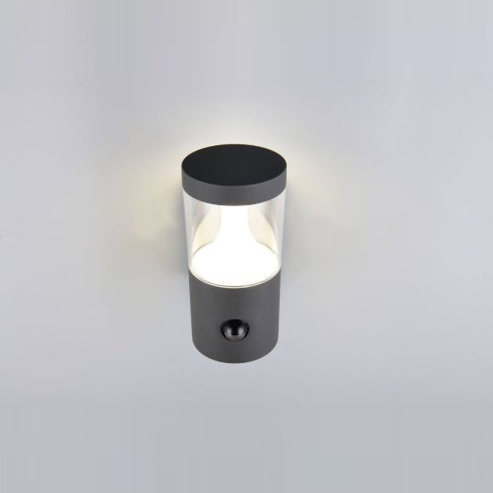 Applique da esterno led 13w cct 2200k 3000k 4000k con sensore di movimento ip54 moderna antracite