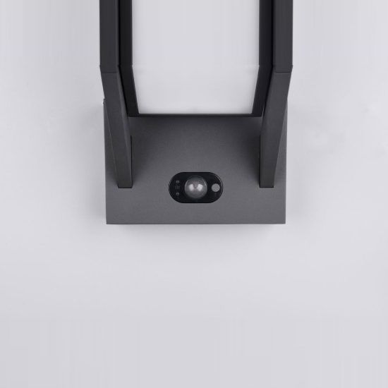 Applique da esterno solare led 5w cct 2300k 4000k con sensore di movimento orientabile antracite