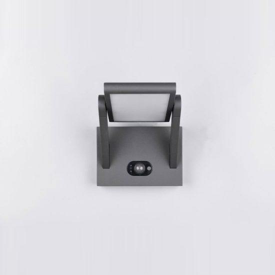 Applique da esterno solare led 5w cct 2300k 4000k con sensore di movimento orientabile antracite