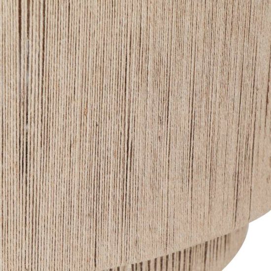 Lampadario a sospensione grande per soggiorno moderno nero con paralume in juta naturale